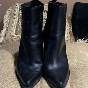 MARC FISHER - Sleek Leather Black Ankle Boots (SZ. 10)